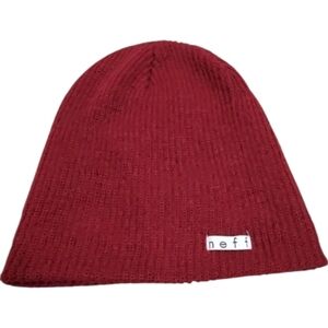 NEW Neff Burgundy Beanie Hat